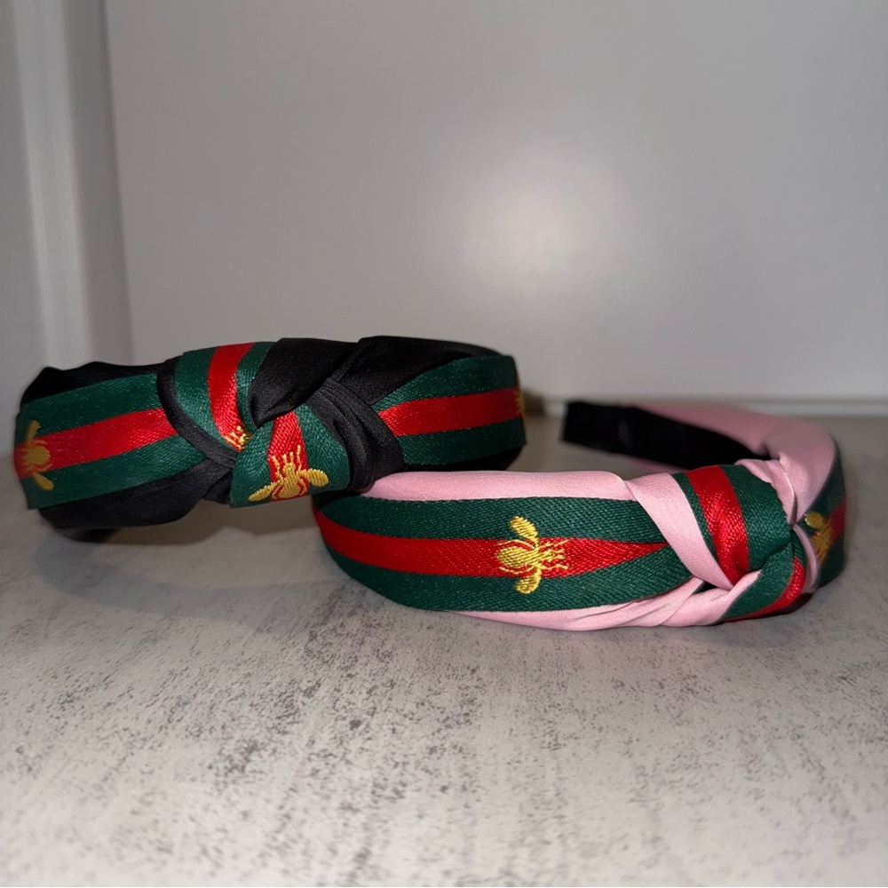 Set of 2 - Black & Pink Headbands - Picture 1 of 5